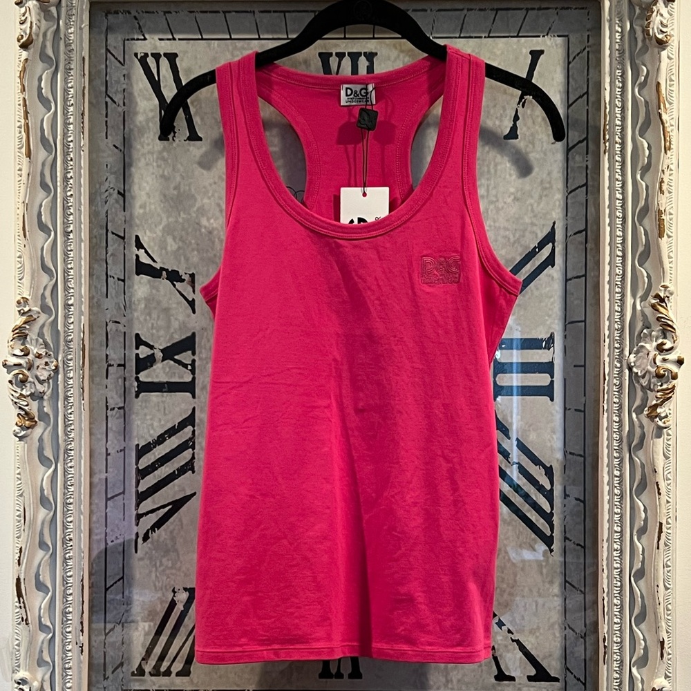 D&G Bright Fuchsia Racerback Tank
